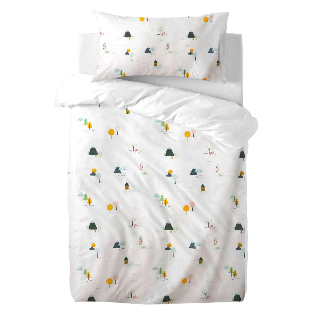 various Wendbare Babybettwäsche-Sets (60 x 120 cm), 100% Baumwolle, bestehend aus Bettbezug und Kiss