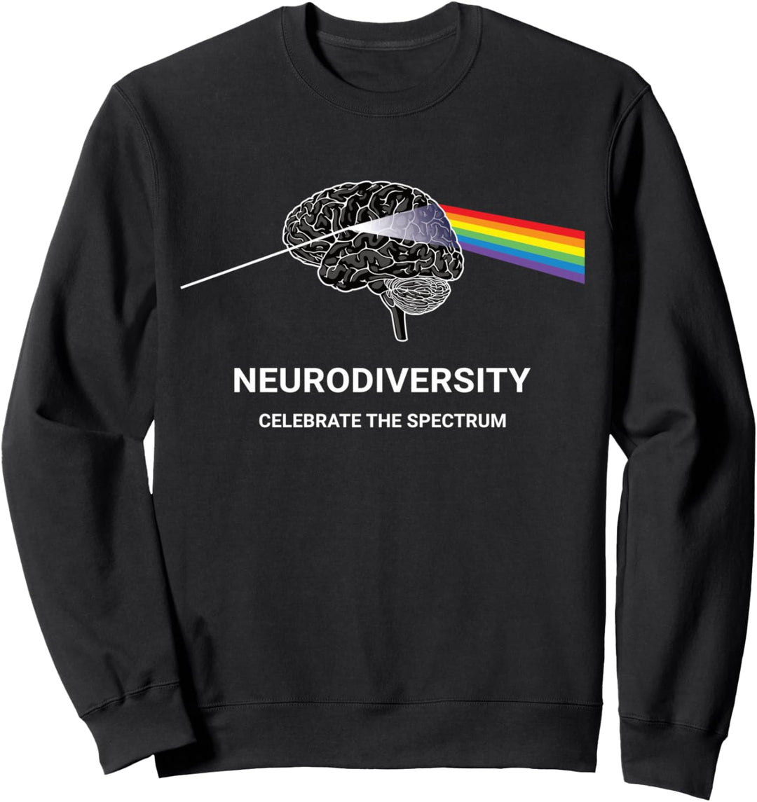 Neurodiversität Autismus-Spektrum ASS ADHS Regenbogen-Gehirn Sweatshirt