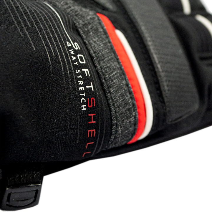 Reusch Herren Storm R-tex Xt Handschuhe 8 black / black melange / fire red, 8 black / black melange