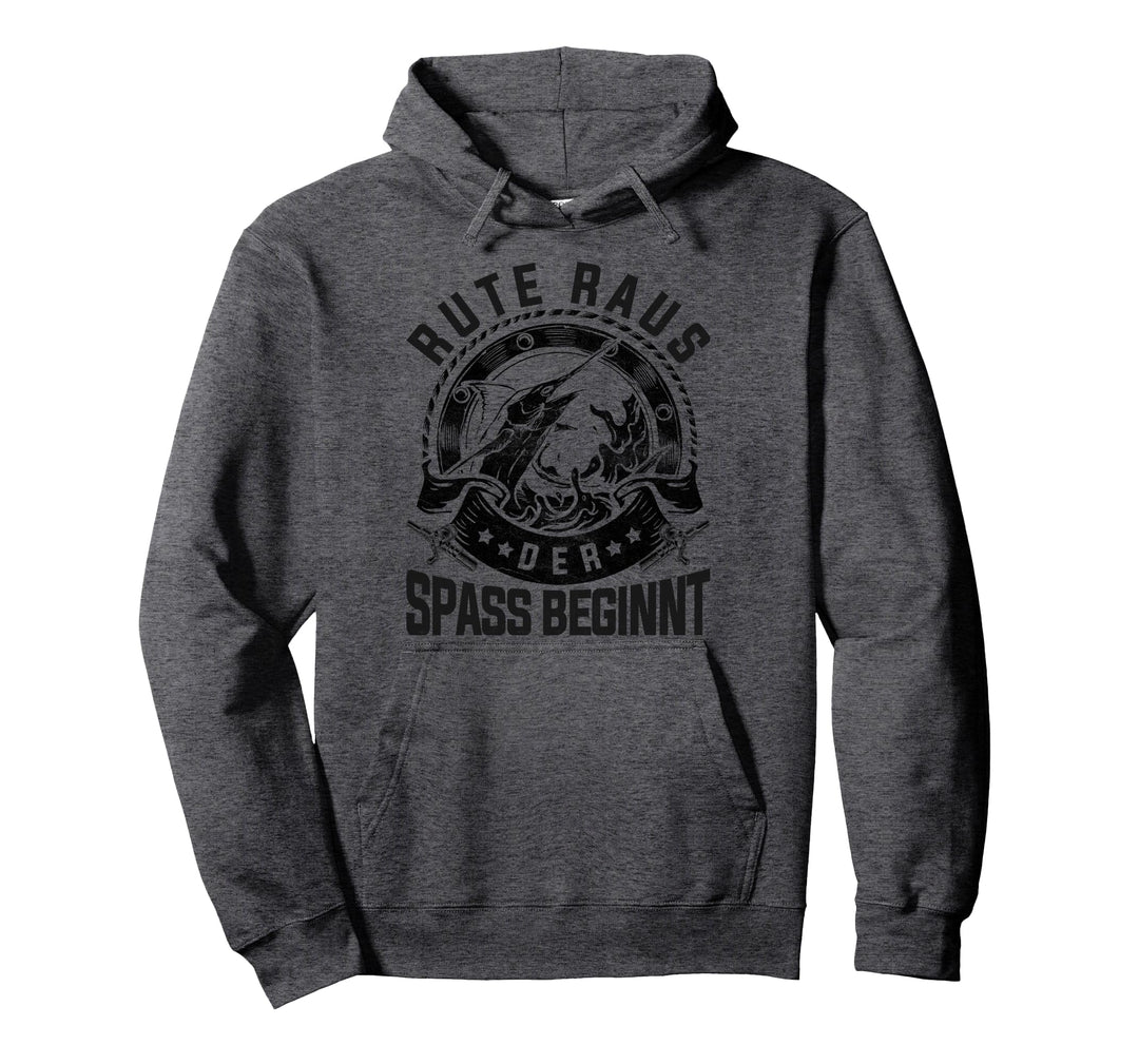Rute Raus Der Spass Beginnt Angler Angeln Fisch Geschenkidee Pullover Hoodie
