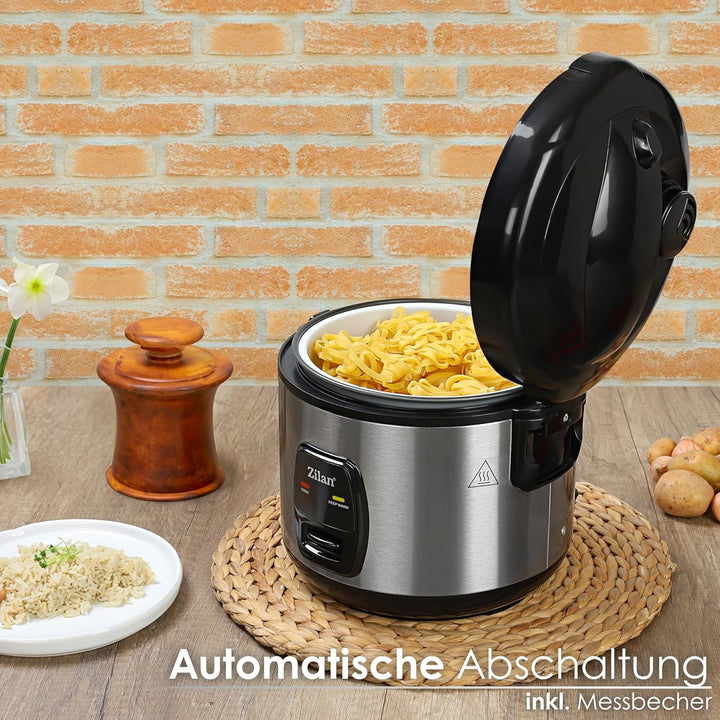 Reiskocher 1,5 Liter Multikocher Aluminium 500 Watt Automatische Abschaltfunktion Dampfkocheinsatz R