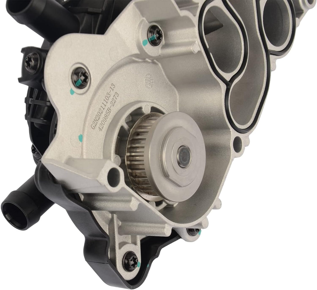 Flynsu 5 Röhren Kühlmittelpumpe Wasserpumpengehäuse Baugruppe Thermostat 04E121121E 04E121042A 04E12