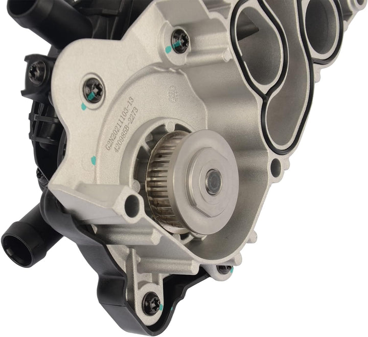 Flynsu 5 Röhren Kühlmittelpumpe Wasserpumpengehäuse Baugruppe Thermostat 04E121121E 04E121042A 04E12