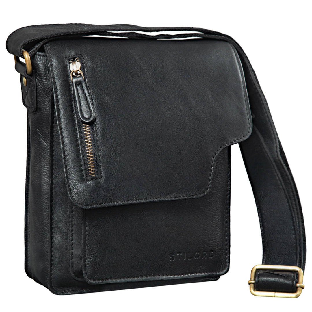 STILORD 'Pete' Umhängetasche Leder klein Männer Schultertasche Vintage Messenger Bag Herren 8,4 Zoll