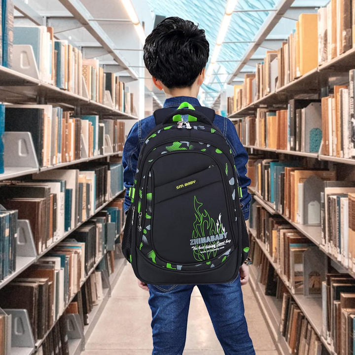 Amythe Kinderrucksack Schulrucksack Jungen Teenager, Lässiger Daypack Schule Leichter aus Nylon, 15-