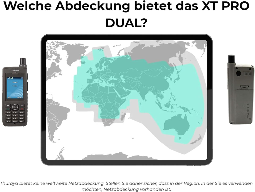 OSAT Satellitentelefon Thuraya XT-PRO Dual - Robustes, wasserdichtes Telefon mit GPS, Langer Akkulau