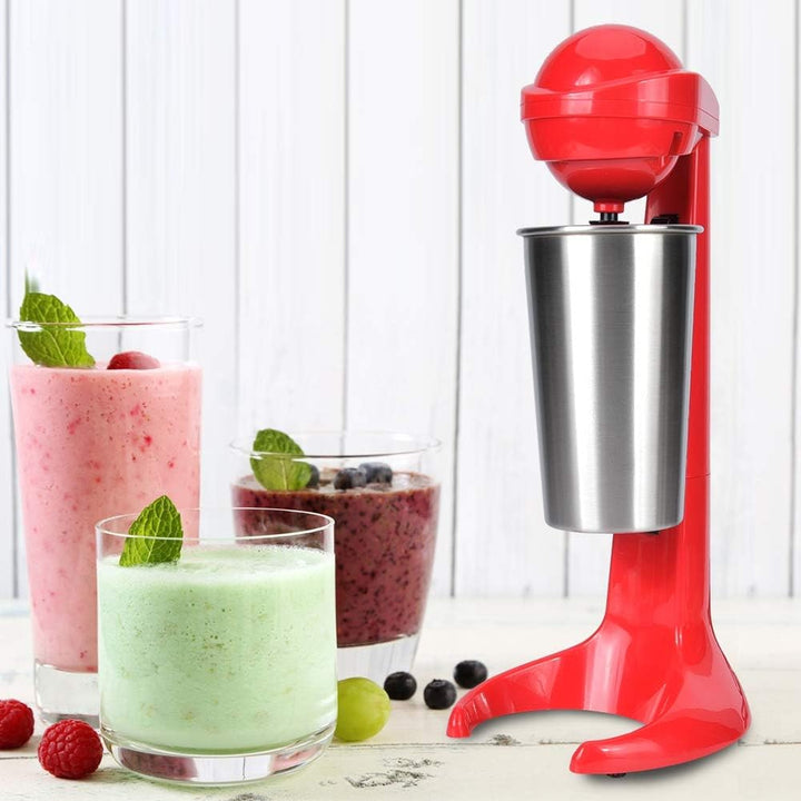 Doppelkopf-Milchshake machen und trinken Mixer Elektrische Milchshake-Maschine Kaffeemilch-Mixer für