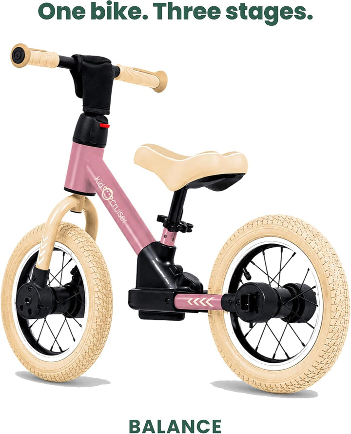 Kidcruiser Pedalplay laufrad ab 2 Jahre, ideal zum Radfahren Lernen, 3‑in‑1 mit LED Stützrädern &amp; Pe
