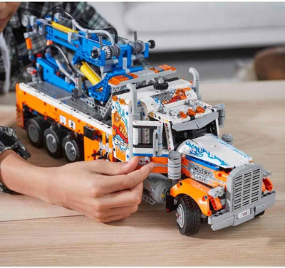LEGO 42128 Technic Schwerlast-Abschleppwagen, Modellbauset, Technik für Kinder, Kran-Spielzeug, Gesc