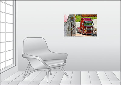 Premium Textil-Leinwand 75 x 50 cm Quer-Format VOLVO FH12 | Wandbild, HD-Bild auf Keilrahmen, Fertig