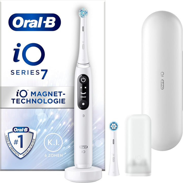 Oral-B iO Series 7 Elektrische Zahnbürste/Electric Toothbrush, 2 Aufsteckbürsten, 5 Putzmodi für Zah