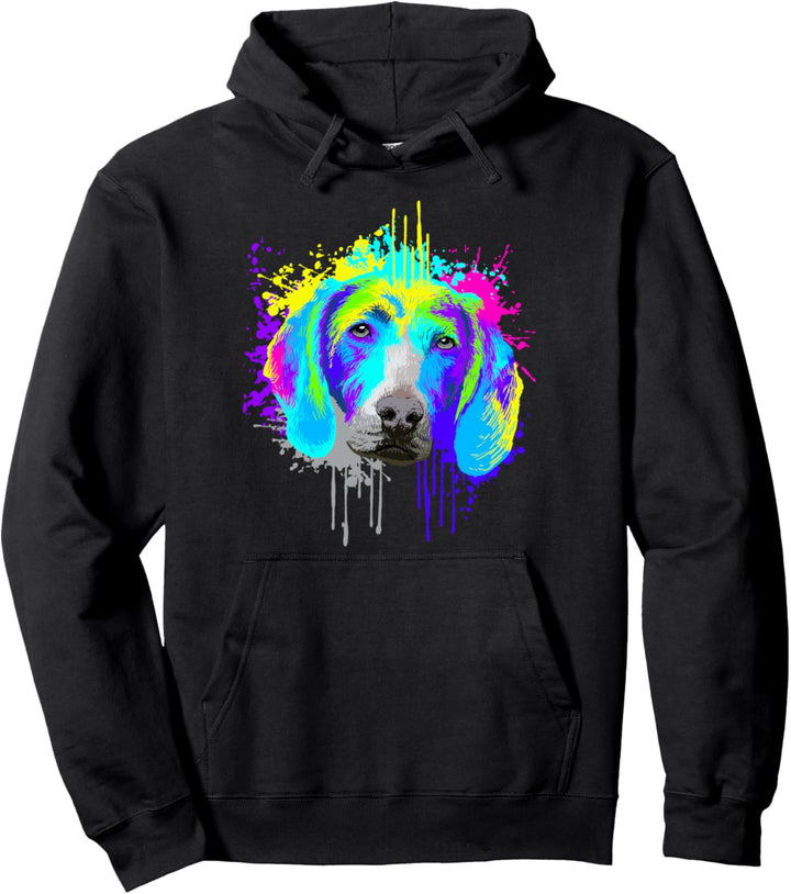 Splash Art Weimaraner Hundehalter Geschenkidee Hunde Pullover Hoodie
