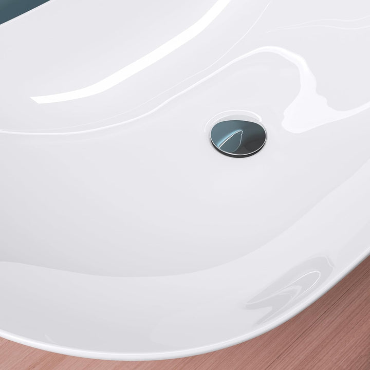 Mai & Mai Aufsatzwaschbecken Waschschale Waschbecken in Weiss aus Keramik inkl. Nano-Versiegelung Br