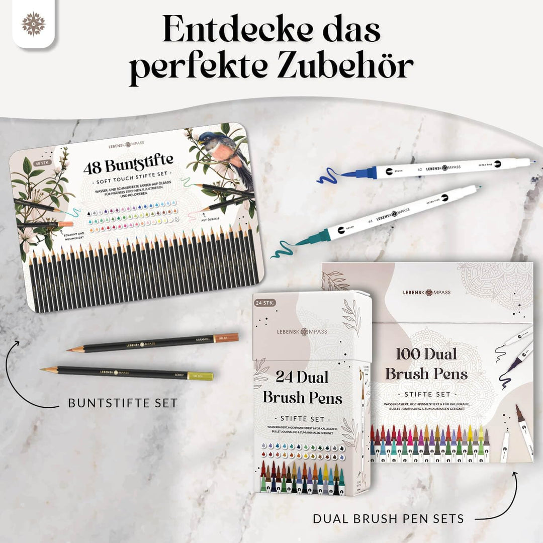 Lebenskompass® Malbuch 100 Motive für Erwachsene Entspannung Mandalas für Erwachsene und Jugendliche