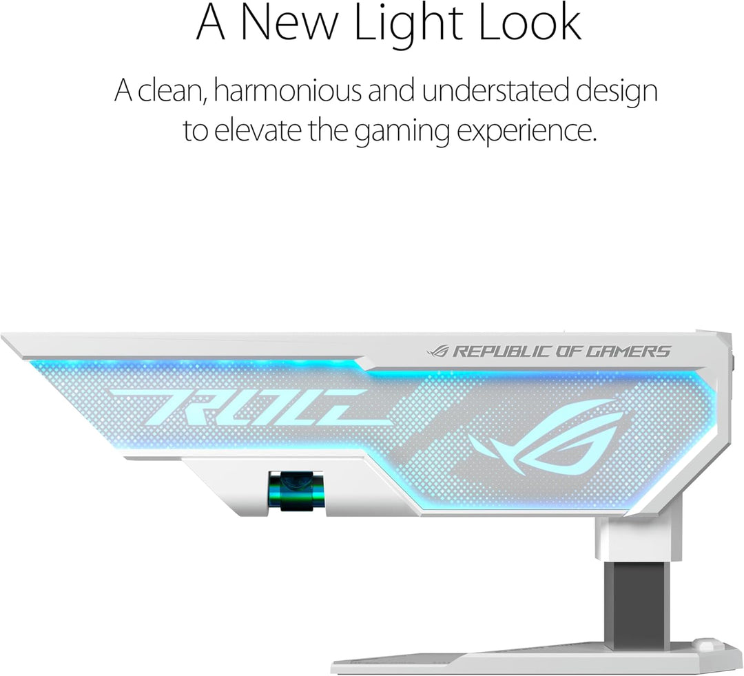 ASUS ROG Herculx Grafikkartenhalter White (Stützhöhe 72-128 mm, integriertes 3D-ARGB-Element, Aura S