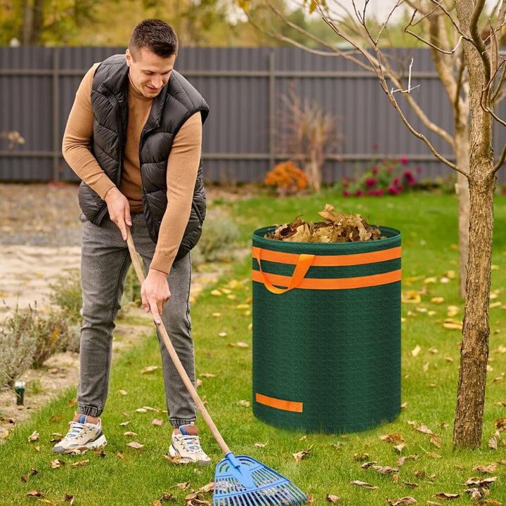 Eurhomewit Gartensack 272L 3er Set Gartenabfallsack Stabil, Laubsack Garten Sack Robust & Faltbar, G