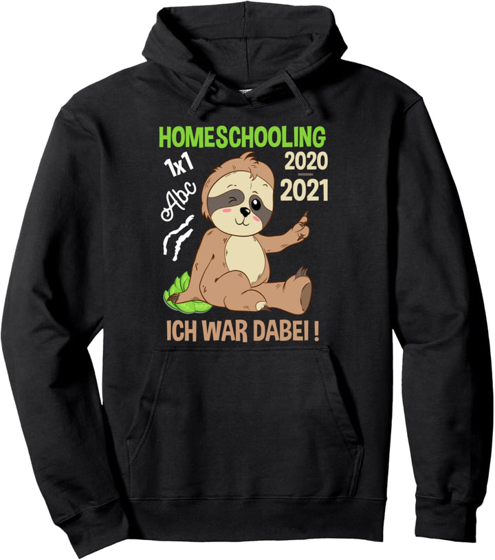 Homeschooling Faultier Jungen Mächdchen Schüler Schulkind Pullover Hoodie