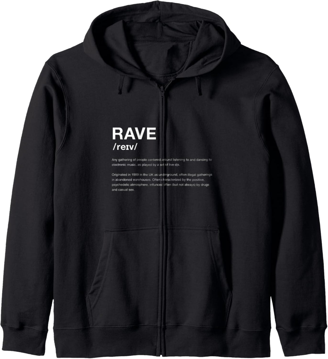 Rave DJ Acid Techno Producer Party Club Raver Nerd Kapuzenjacke