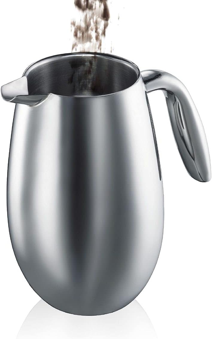 Bodum columbia Kaffeebereiter (Doppelwandig, Edelstahl, Spülmaschinengeeignet, 0,5 liters) glänzend,