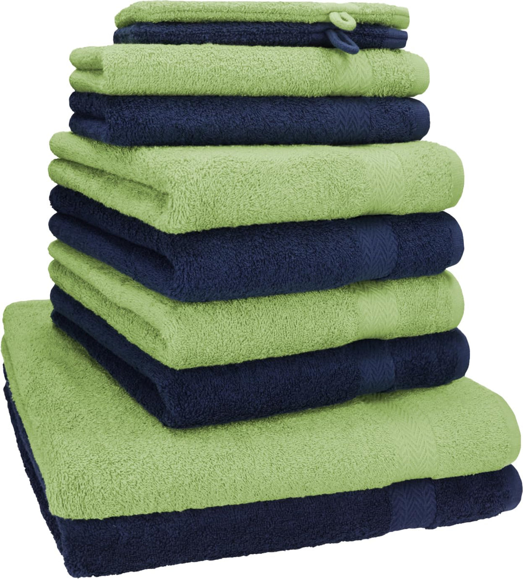 Betz 10-TLG. Handtuch-Set Premium 100% Baumwolle 2 Duschtücher 4 Handtücher 2 Gästetücher 2 Waschhan