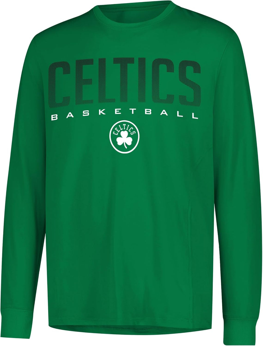Herren Athletic Quick Dry Long Sleeve Tee NBA Performance Poly Langarm-T-Shirt, Kohlegrau Boston Cel