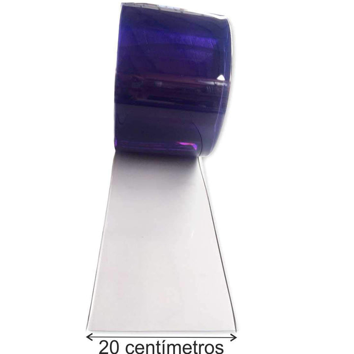 PVC-Streifen Rollenware, 2 m x 0,20 m, 2 mm transparent/durchsichtig, Weich-PVC, zur Verwendung als