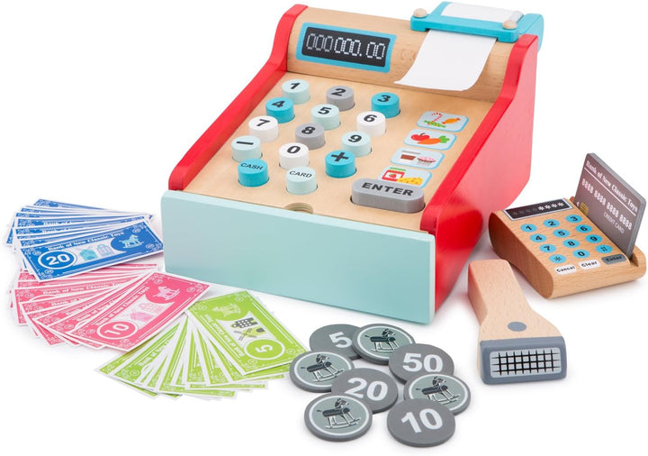 New Classic Toys 10650 Kasse, 3 Jahre to 9 Jahre, Multi Color Rot, Rot