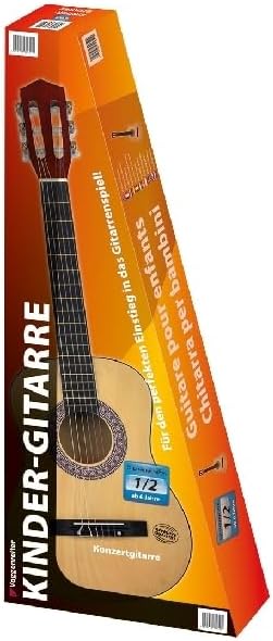 Voggenreiter Kindergitarre 1/2 Grösse aus Holz - Gitarre für Kinder ab 6 Jahren für Anfänger geeigne