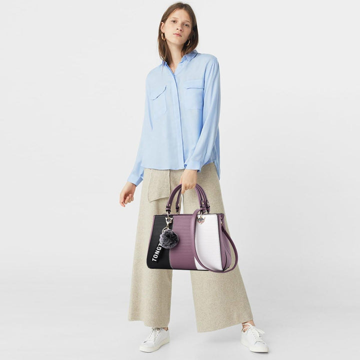 NICOLE & DORIS Damen Handtasche Umhängetasche Henkeltasche Kuriertasche Elegant Damen Handtaschen mi
