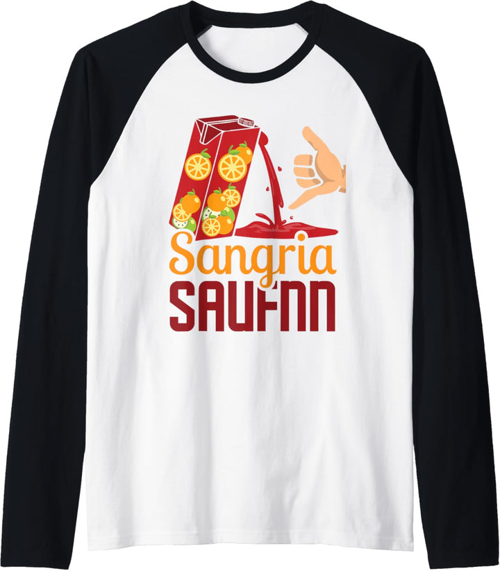 Sauf Sprüche Mallorca Party Outfit Sangria saufen Raglan