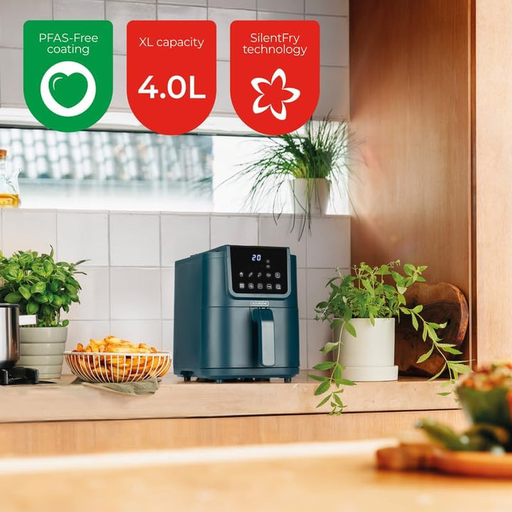 BOURGINI Luftfritteuse mit Keramikbeschichtung, frei von Chemikalien (PFAS, C6, PFHxA, PTFE, PFOA un