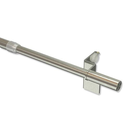 Interdeco Klemmstangen (2 Stück), Klemmfix Scheibenstangen Edelstahl Optik in 10/8 mm Ø, Fina, 80-11