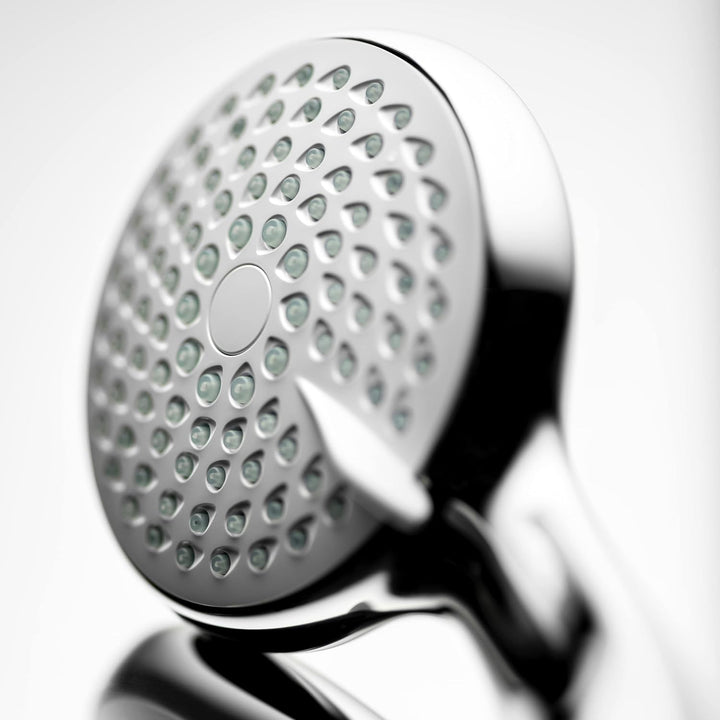 Mira Nectar Duschkopf, 4 Strahlarten, 9cm, Weiss, 2.1703.002, silber, 2.1703.004 Chrome Stand Alone,