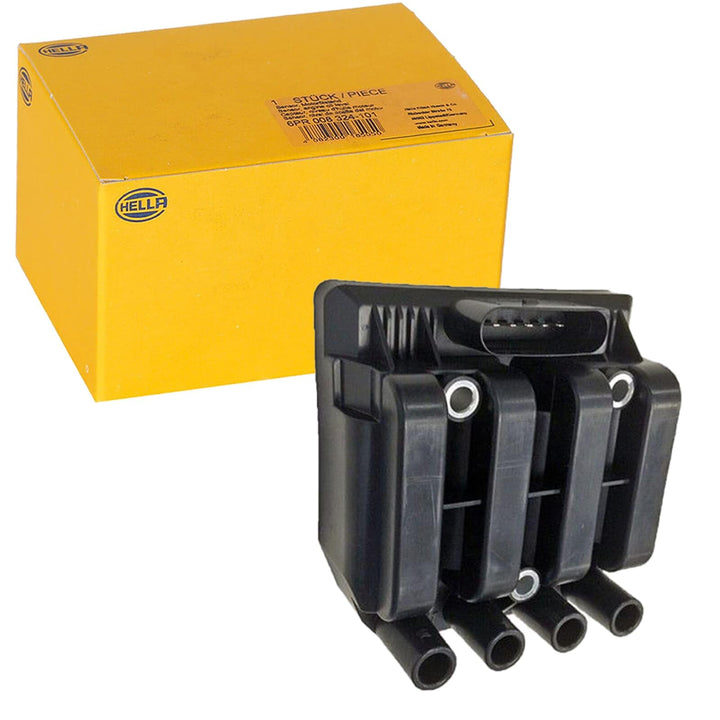 HELLA 5DA 358 000-181 Zündspule - 12V - 6-polig - Blockzündspule - geschraubt