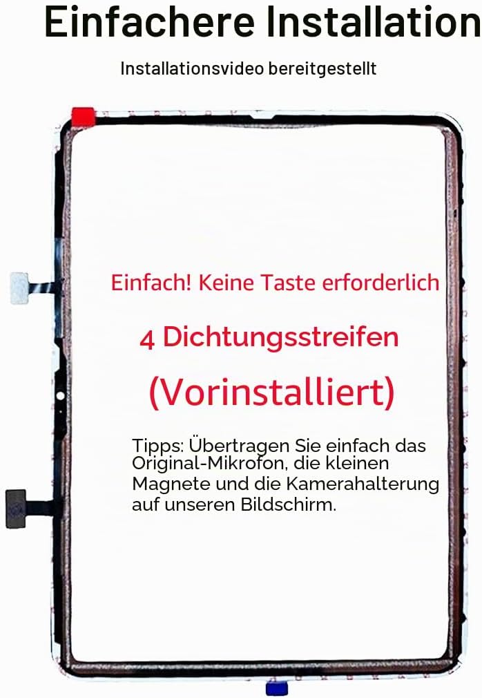 Digitizer für iPad 10 Display Touchscreen A2696 A2757 A2777, für iPad 10. Gen Ersatz Bildschirm 10.9