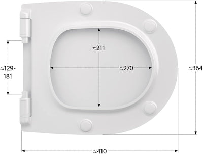 'aquaSu® WC-Sitz Hina für Duravit DuraStyle Basic & Geberit Icon XS | Toilettensitz Absenkautomatik