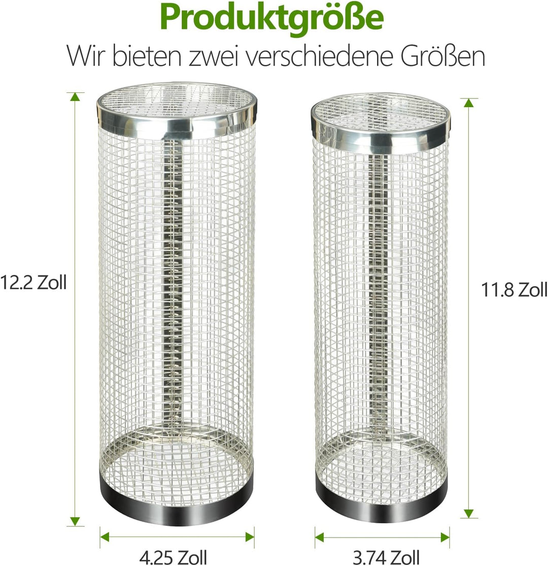 2 Packung Unterirdische Wurm Kompostierbestand - Kleine Runde Metall Edelstahl Komposter für Familie