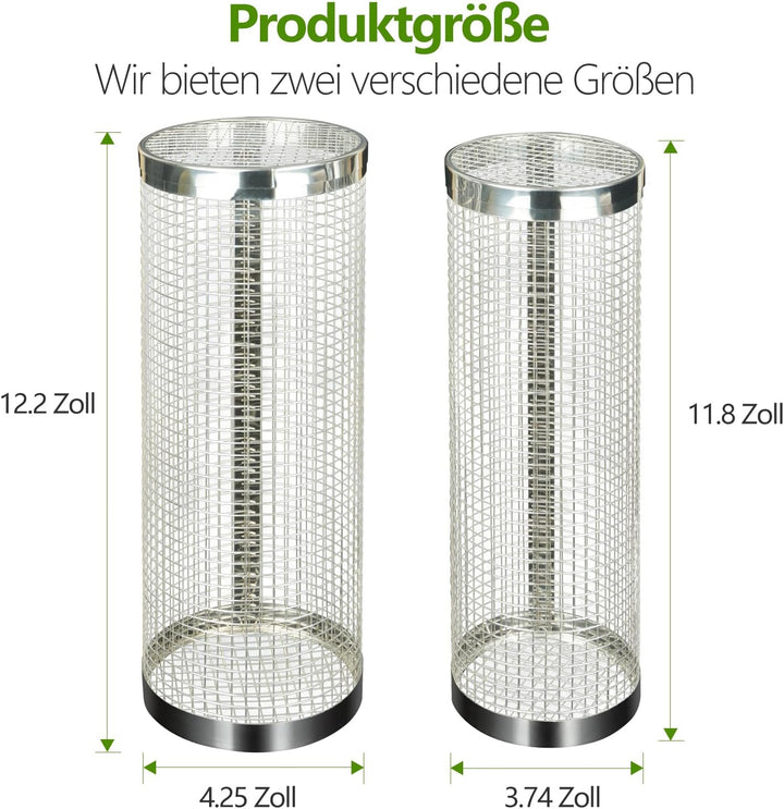 2 Packung Unterirdische Wurm Kompostierbestand - Kleine Runde Metall Edelstahl Komposter für Familie