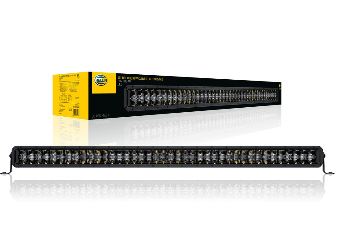 HELLA LED Scheinwerfer Black Magic Double Row Curved Lightbar 40" - ECE Zulassung - 12/24V - 9222lm
