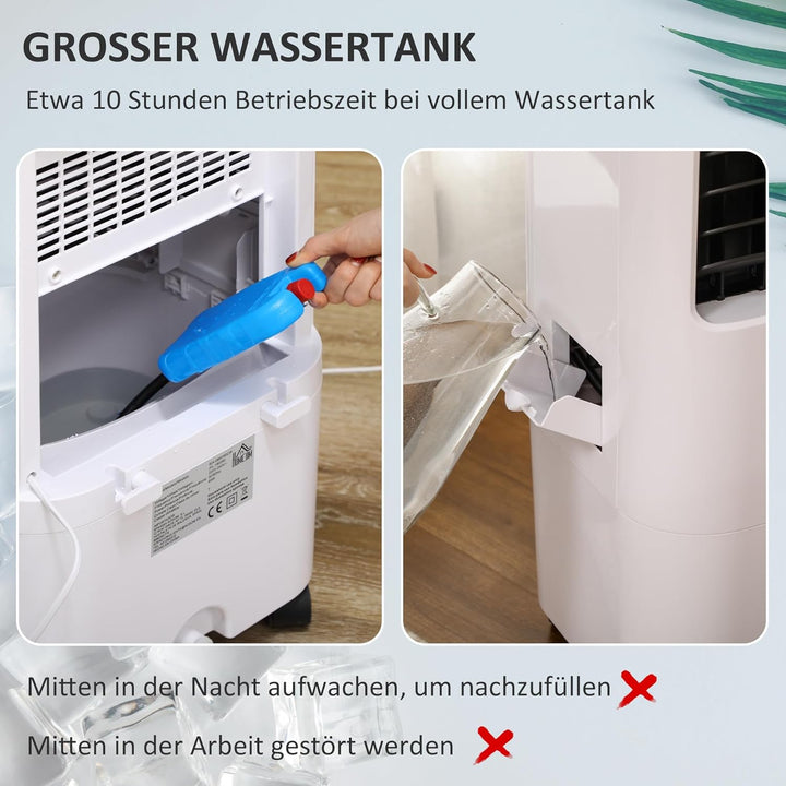 HOMCOM 3 in 1 Luftkühler mit Luftbefeuchtung Wasserkühlung 15L 60° oszillierendes Ventilator 65W mit