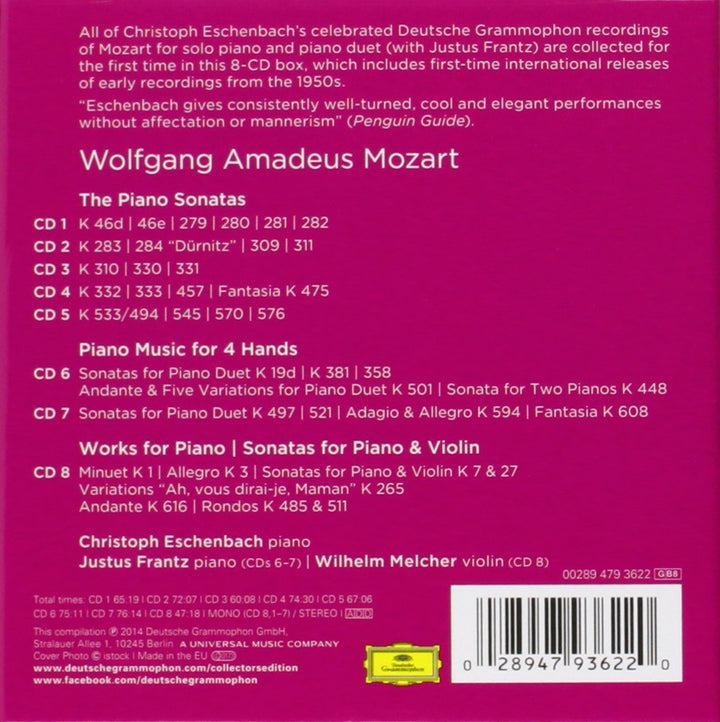 Mozart: Klaviersonaten, Audio-CD