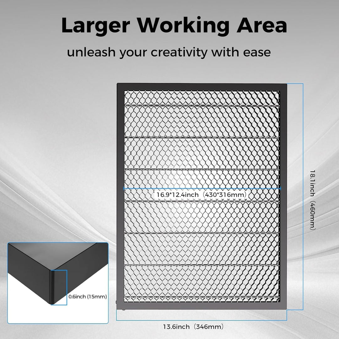 Creality Honeycomb Wabenplatte für Falcon A1/A1 Pro, 460 × 346mm Vollmetall Wabentisch mit Aluminium