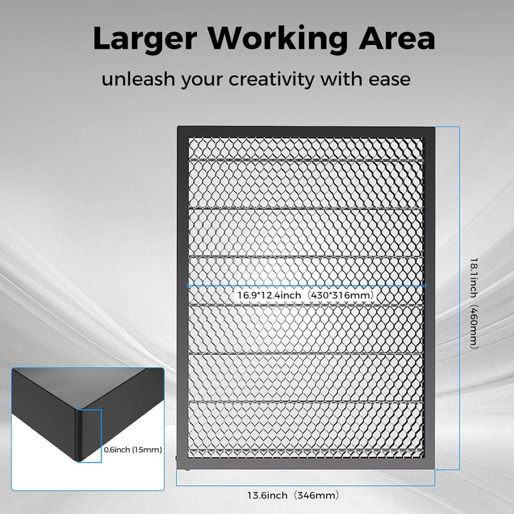Creality Honeycomb Wabenplatte für Falcon A1/A1 Pro, 460 × 346mm Vollmetall Wabentisch mit Aluminium