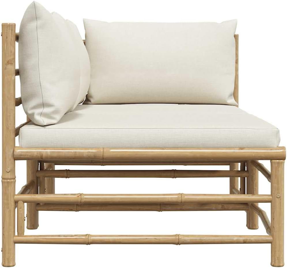vidaXL Gartenmöbel 2-TLG. mit Kissen Ecksofa Mittelsofa Gartenset Gartensofa Lounge Sofa Garnitur Si