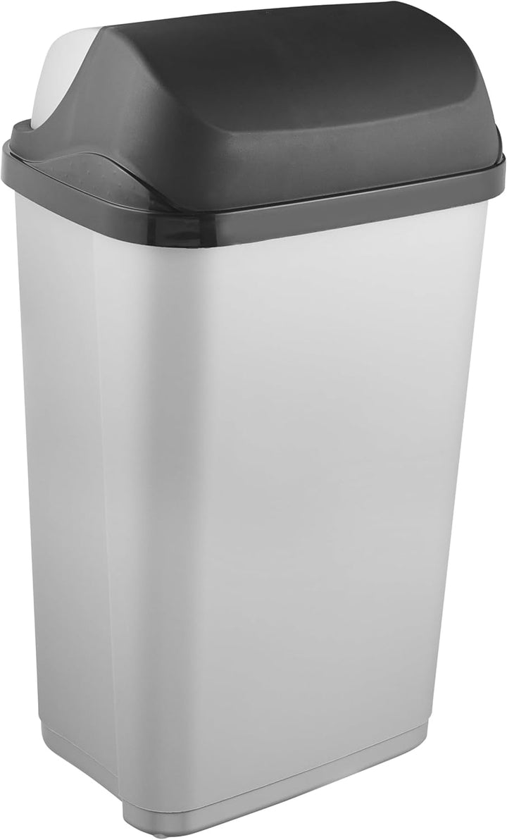 keeeper Abfallbehälter mit Rolldeckel, 50 l, Rasmus, Silber Rasmus Hell-Silber 1x 50 L, Rasmus Hell-