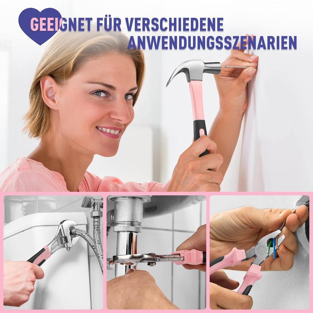 ‎Sundpey Werkzeugkoffer Gefüllt Profi 148tlg - Haushalts-Werkzeugkoffer Werkzeugkasten Werkzeug-set