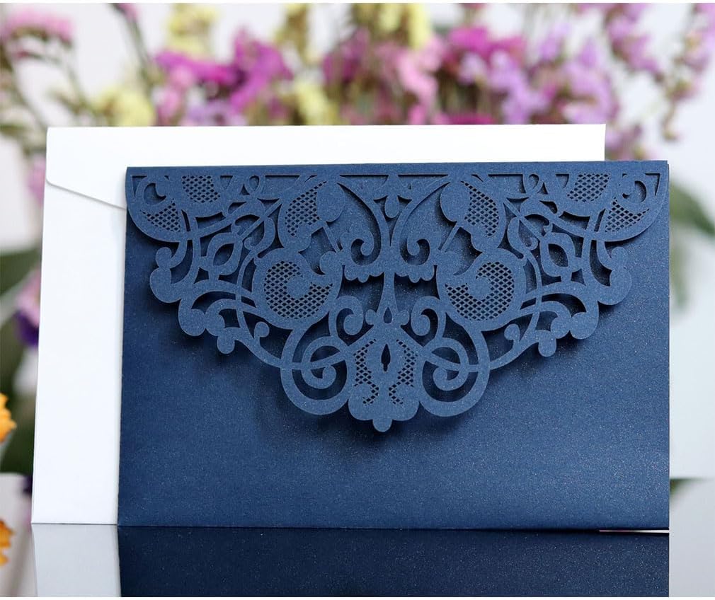 10 Stück Einladungskarten Hochzeit Einladung Karten mit Brautduschen Verlobungskarten Blankoeinsatz