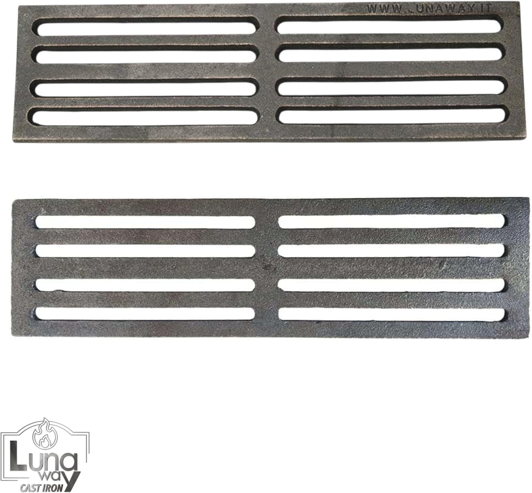 Lunaway - Gusseisenrost zum Auffangen von Asche | Dicke 1 cm (36,2 x 10 cm), 36,2 x 10 cm
