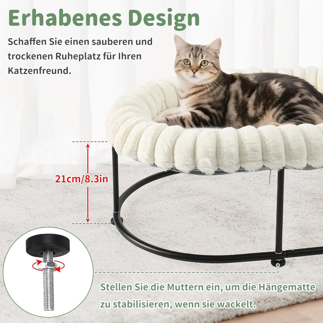 GUUSII HOME Erhöhtes Katzenbett katzenhängematte für Grosse Katzen Bett Katzenliege Kätzchen Hängema