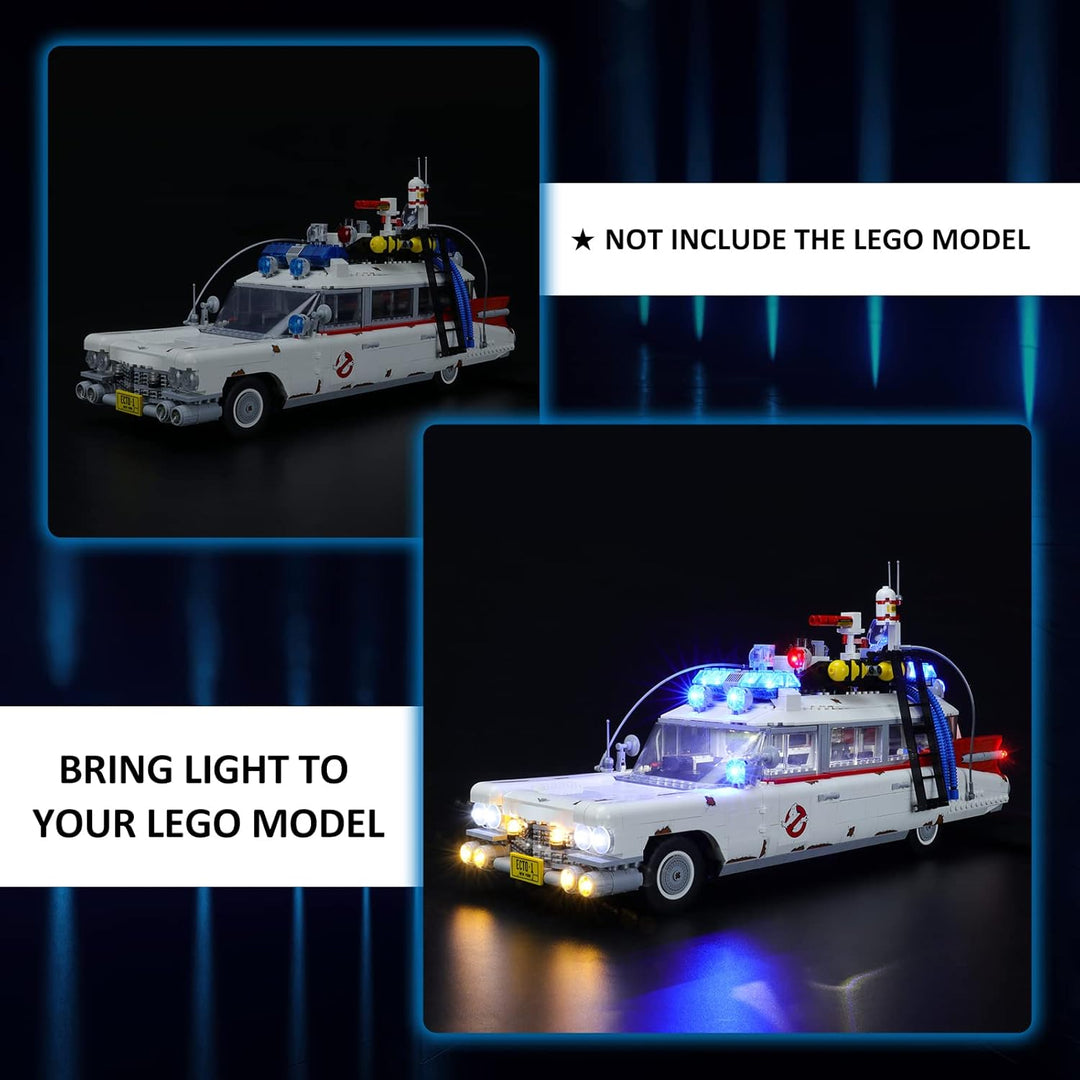 YEABRICKS LED Licht für Lego-10274 Creator Expert Ghostbusters ECTO-1 Bausteine Modell (Lego Set Nic